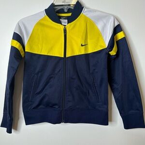 Nike Kids Yellow and Blue zip up sweater jacket